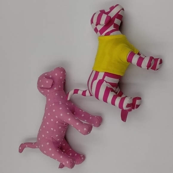 Victoria's Secret PINK Signature Plush Dogs VS stripe collector - Picture 3 of 7